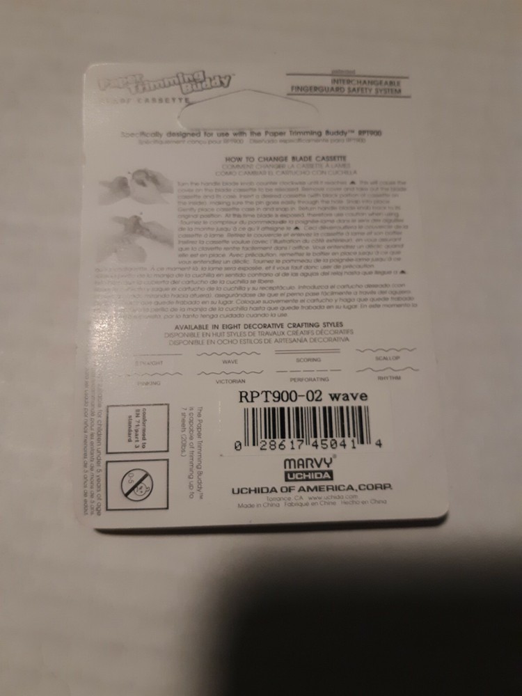Marvy Uchida Paper Trimming Buddy Blade Cassette Wave Blade - NEW