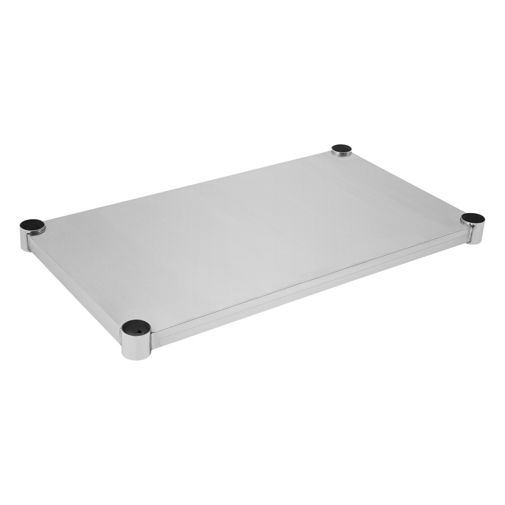 Stainless Steel Rectangular Shelf for Work Table, Adjustable 220 lbs Capacity
