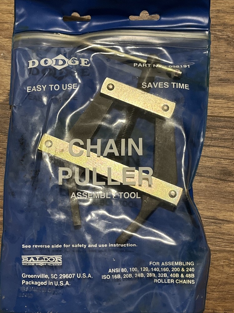 Baldor Dodge Chain Puller Assembly Tool For Roller  Ansi 80 100 120 140 098191
