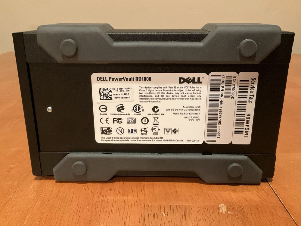 **USED** Dell PowerVault RD1000 Removable Disk Storage - Drive+AC Adapter