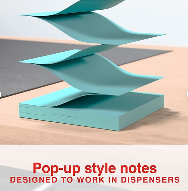 Berry Blast Pop-Up Sticky Notes Post It Style 12 pack 100 Sheets each 1200 Total