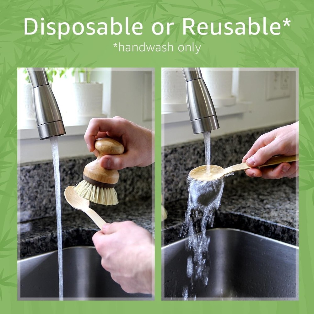 Ibambo 100% Bamboo Spoons - 100 Compostable Spoons, Disposable or Reusable