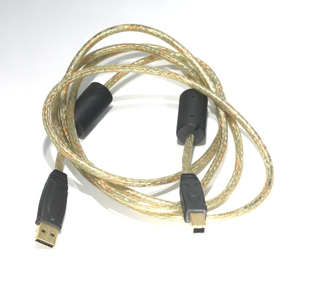 USB 2.0 Cable A-B 6FT Premium USB Cable Gold Dual Ferrite