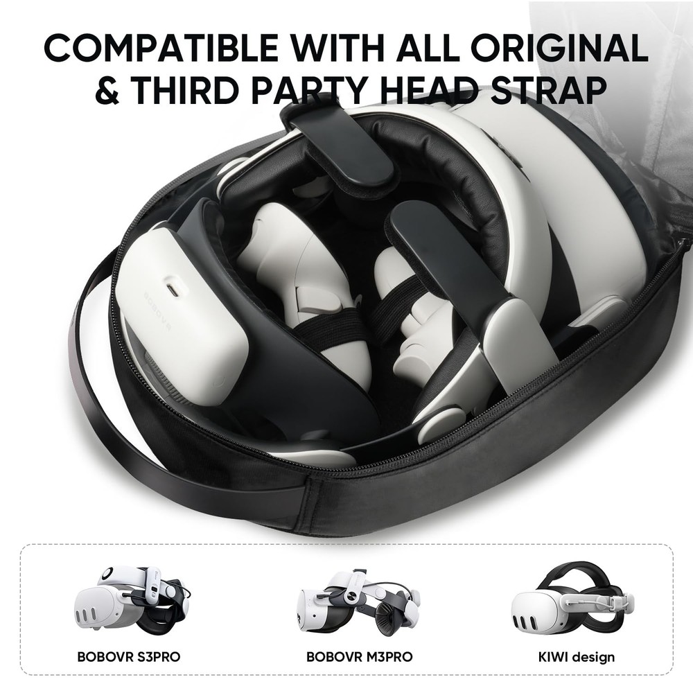 BnLnHOGVR Carrying Case for Meta Quest 3S/Quest 3/Quest 2 VR Headset, Control...