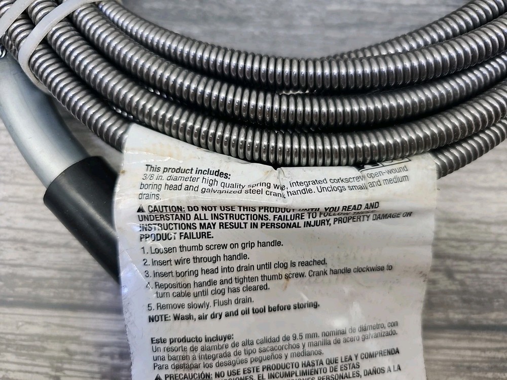 Cobra Tools 25-ft Drain Pipe Auger, 3/8-in Diameter Cable (20250-4) [B1]