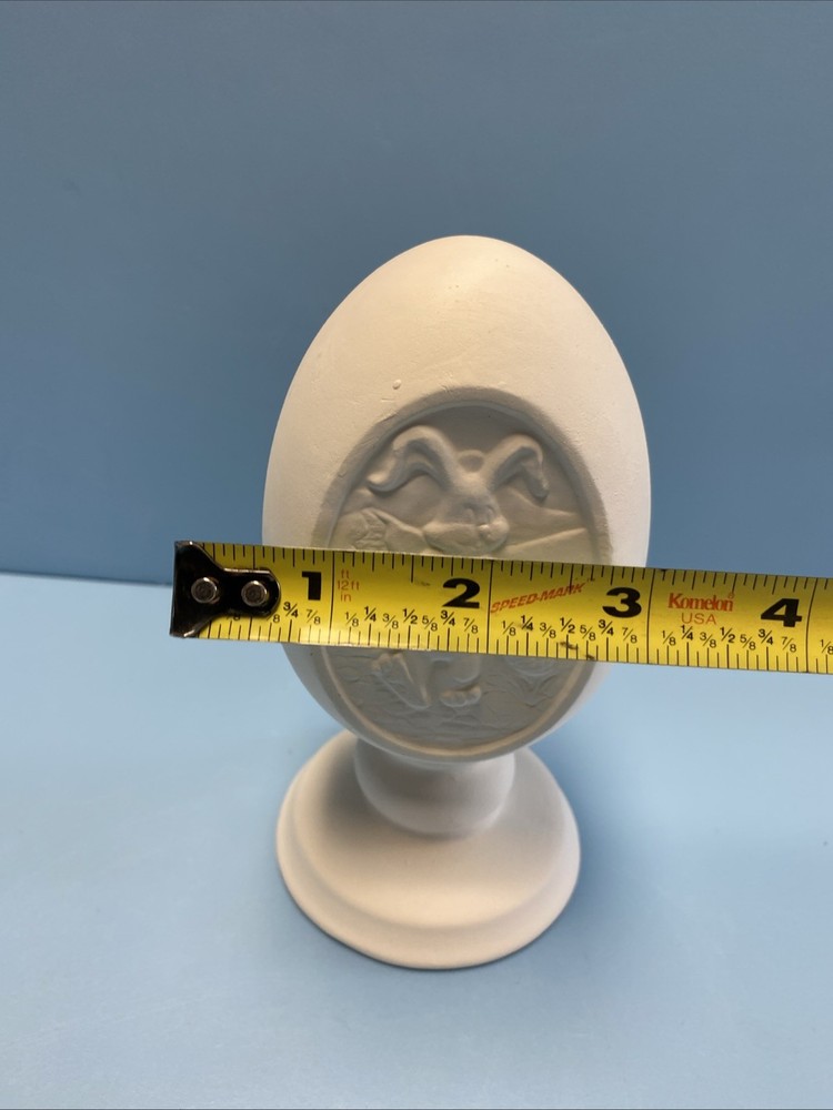 Ceramic Bisque Easter Egg Pedestal Ready to Paint For Easter