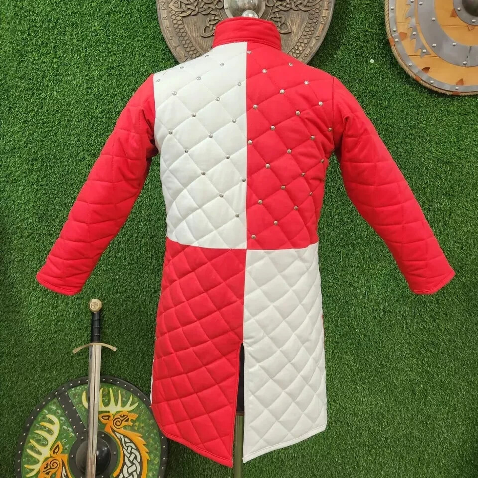 Medieval Two Colors Gambeson for SCA, LARP