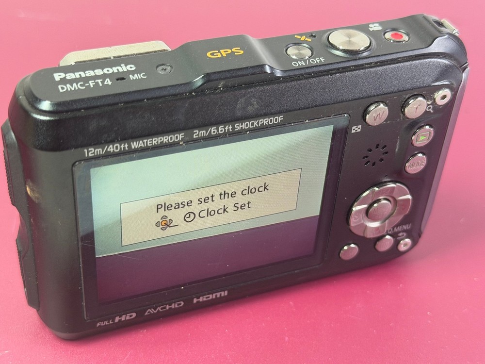 Panasonic Lumix DMC-FT4 Digital Camera Black GPS Waterproof Shockproof