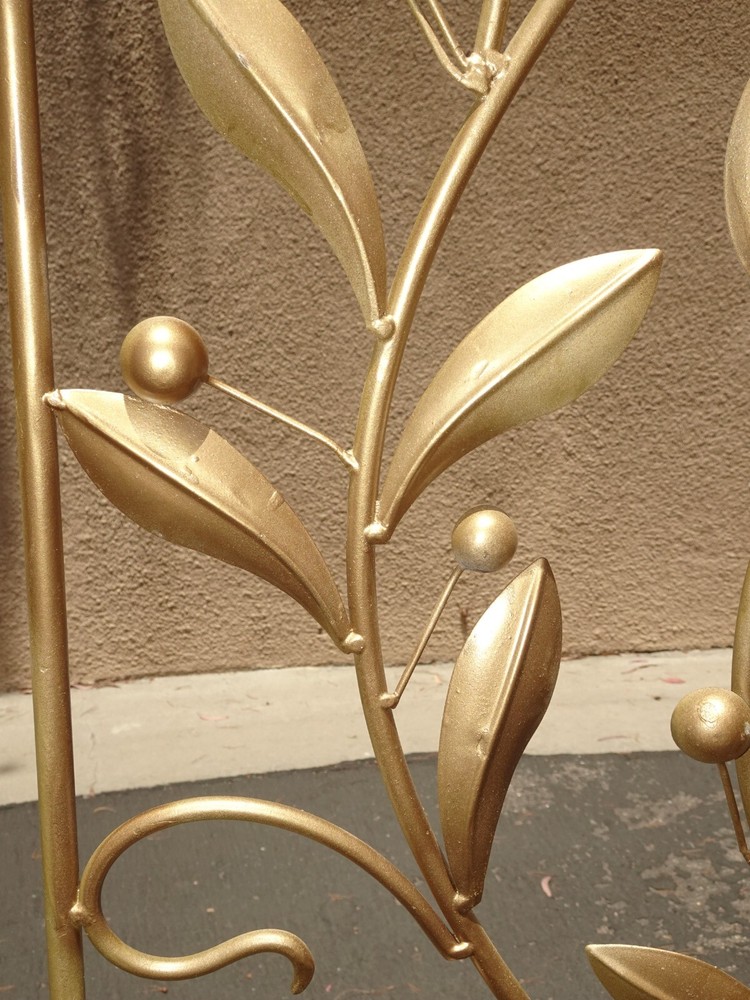 Vintage 68" Tall Floral Three Panel Folding Screen