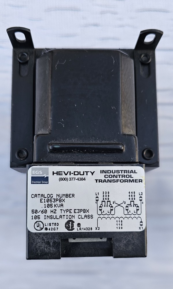 EGS Hevi-Duty Industrial Control Transformer E1053PBX Used