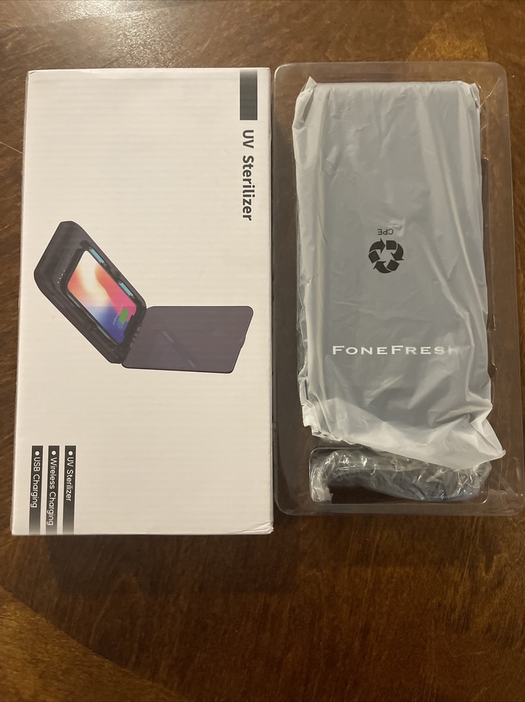 FoneFresh UV Sterilizer, Wireless Charging , USB Charging-black