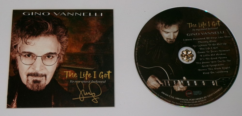 FRAMED Gino Vannelli The Life I Got Signed CD Insert JSA CERT
