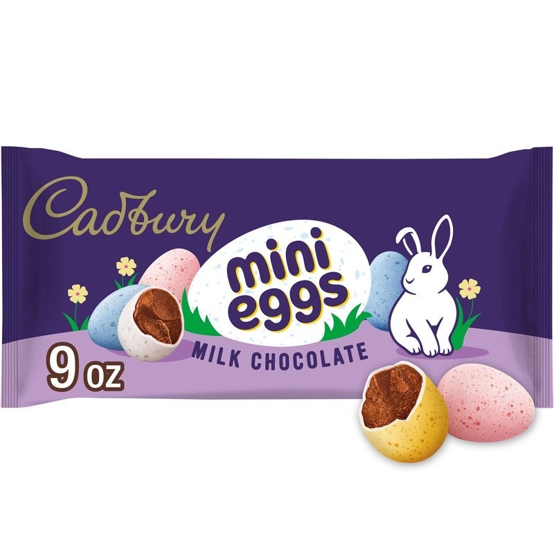 CADBURY MINI EGGS Milk Chocolate, Easter Candy Bag, 9 oz...