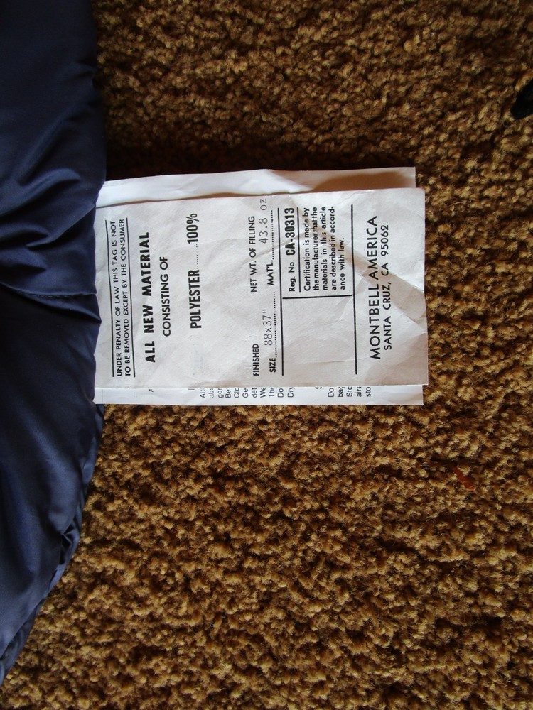 Montbell The Main Squeeze sleeping bag long right zip