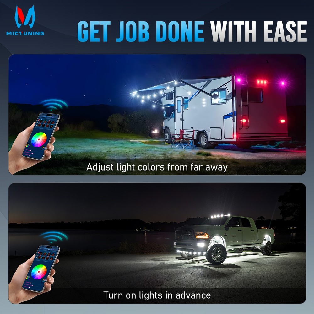 MICTUNING P1Y APP Wireless Remote RGB Switch Panel Circuit Relay Control System