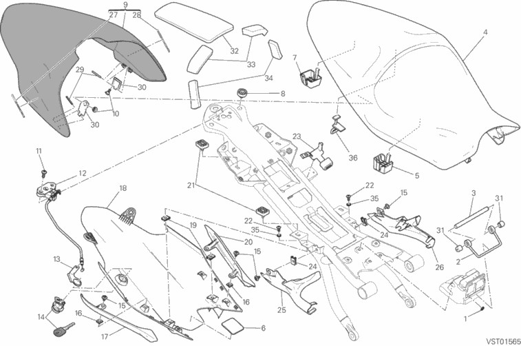 Ducati Seat Support - 8291C372A