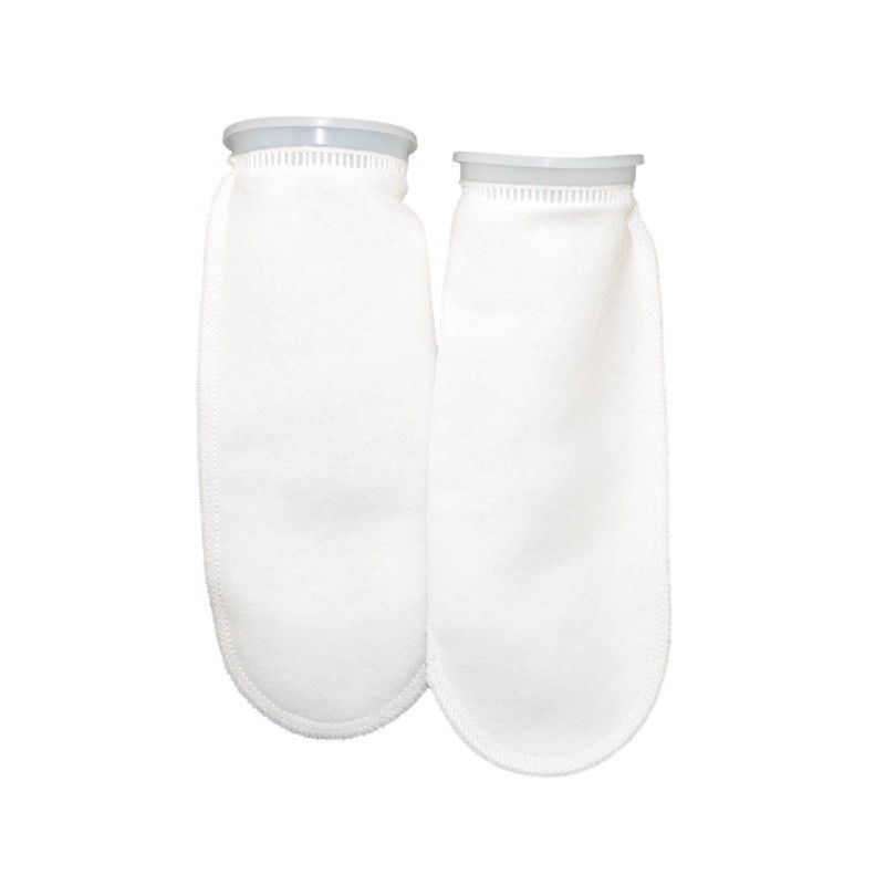 2 Packs High Quality 200 Micron Felt Filter Sock with Plastic Ring 4x13"