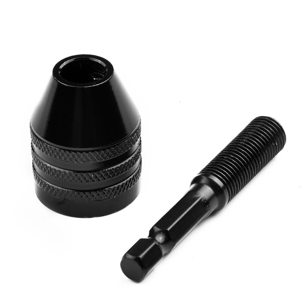 1/4" Keyless Chuck Conversion Hex Shank Adapter Drill Bit Quick Change-Driver
