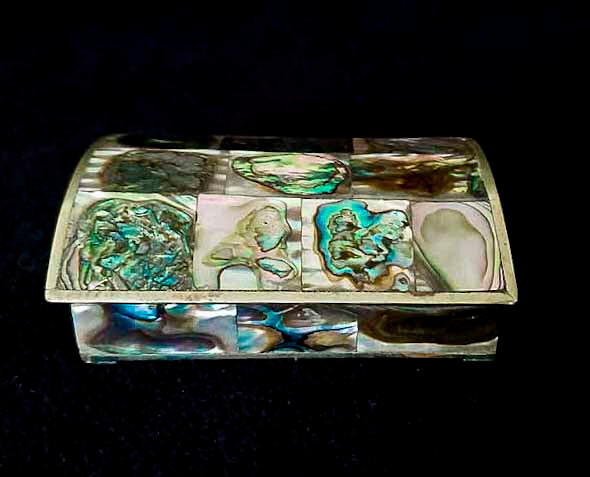 Abalone Silver Jewelry Box From Mexico