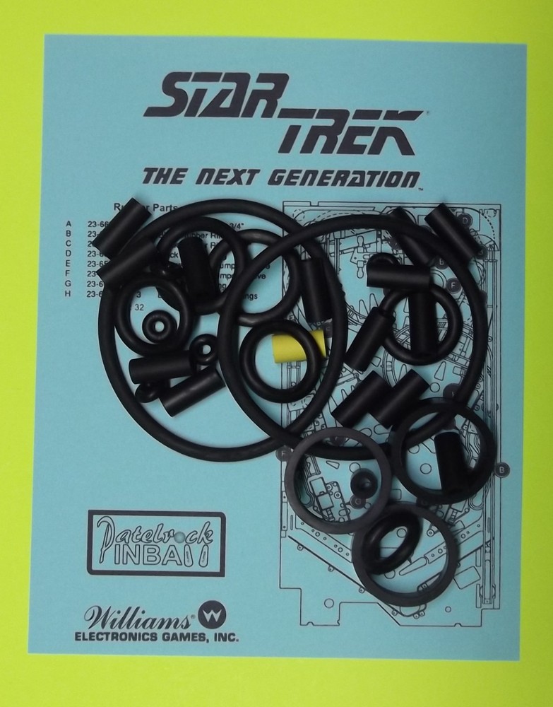 1993 Williams Star Trek the Next Generation Pinball Machine Rubber Ring Kit