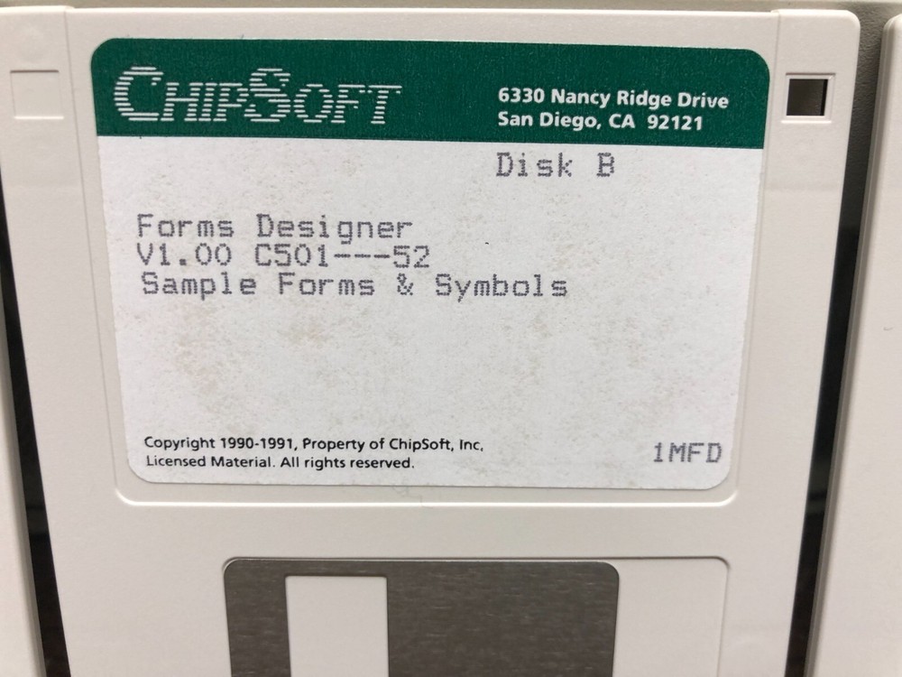 ChipSoft for Macintosh Software 3-1/2" disks - vintage Mac software