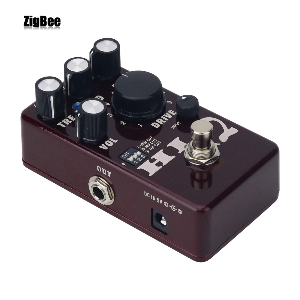 Electric Guitar Distortion Overload Effects Pedal High Gain Dynamic Effector