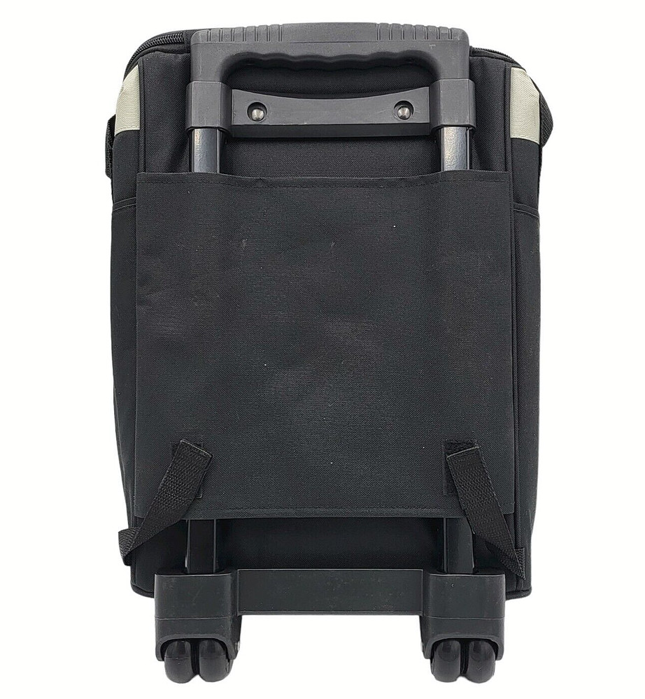 Unbranded Rolling Telescopic Handle Soft-Sided Cooler "WM" Front Logo Black