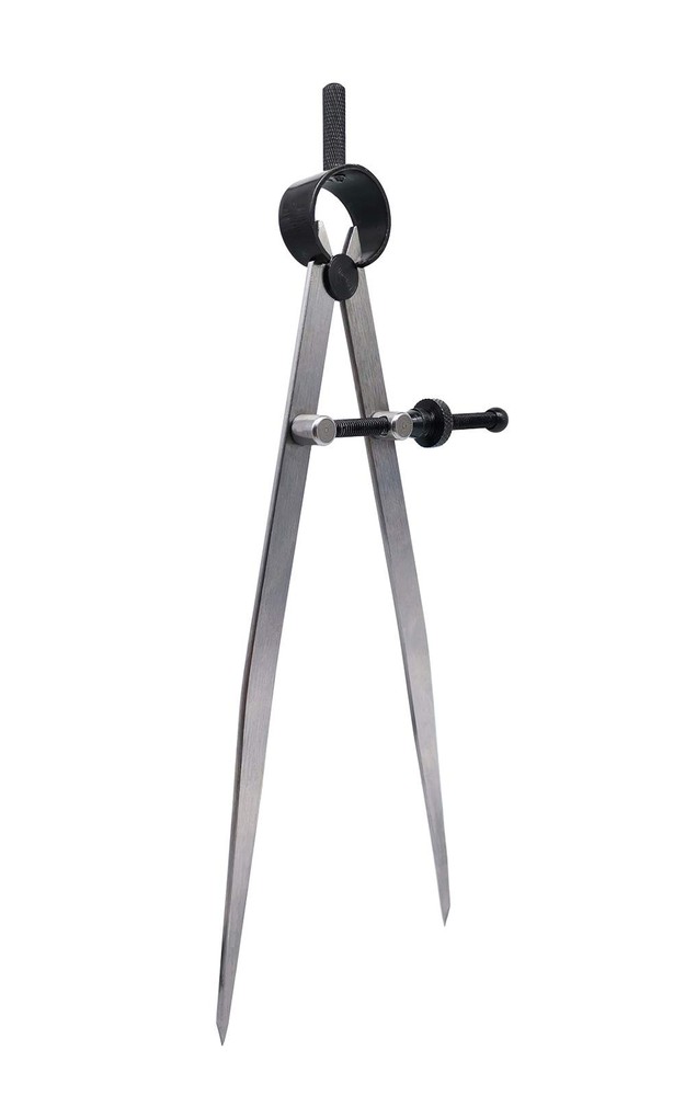 8 Inch Adjustable Lockable Steel Wing Divider Leather Compass For Woodworking &