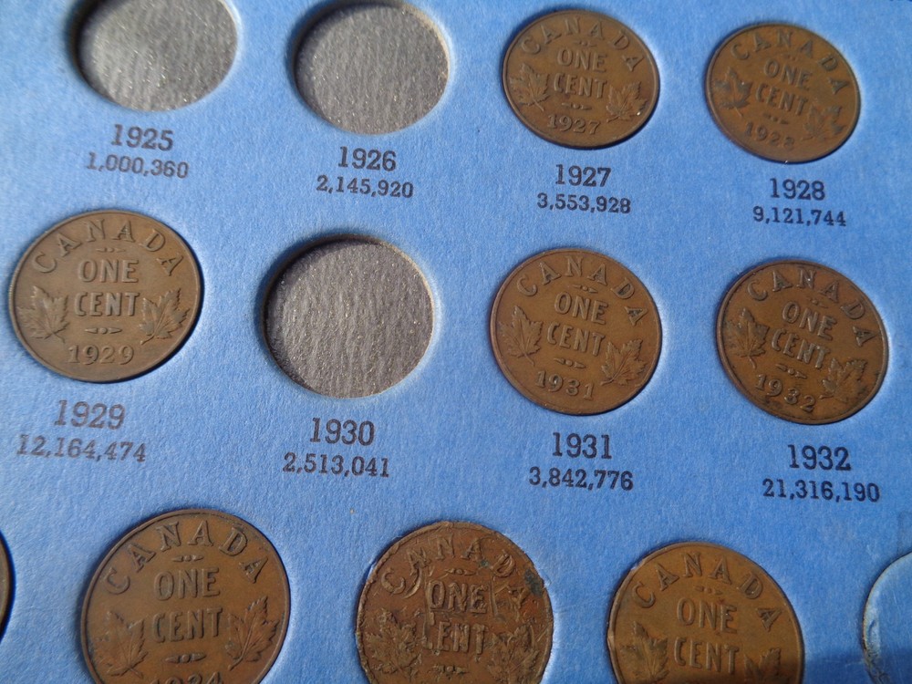 Canadian Small Cent Collection in Whitman Folder