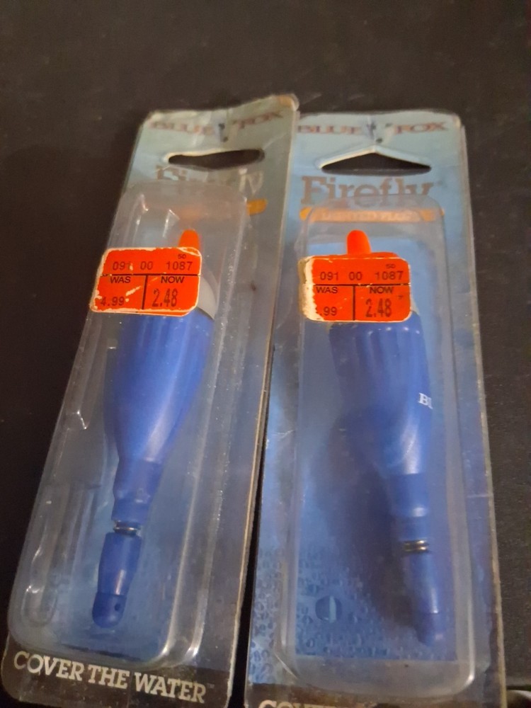 2X VINTAGE BLUE FOX FIREFLY ELECTRONIC FLOAT NEW SEALED NOS