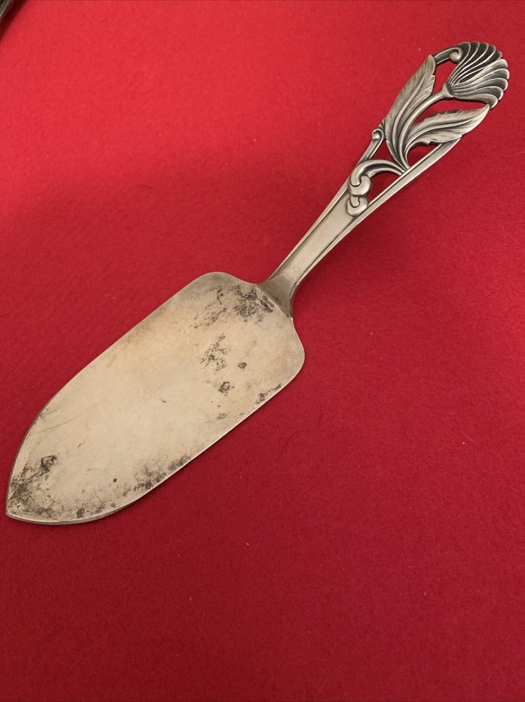 Danish Silver Plate Denmark Axel Prip Floral Handle Pie Server
