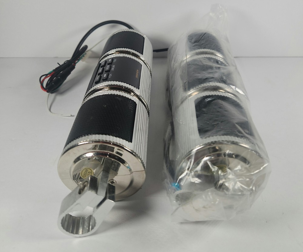 Motorcycle Handlebar Speakers Bluetooth Audio Pair MT487 Tested