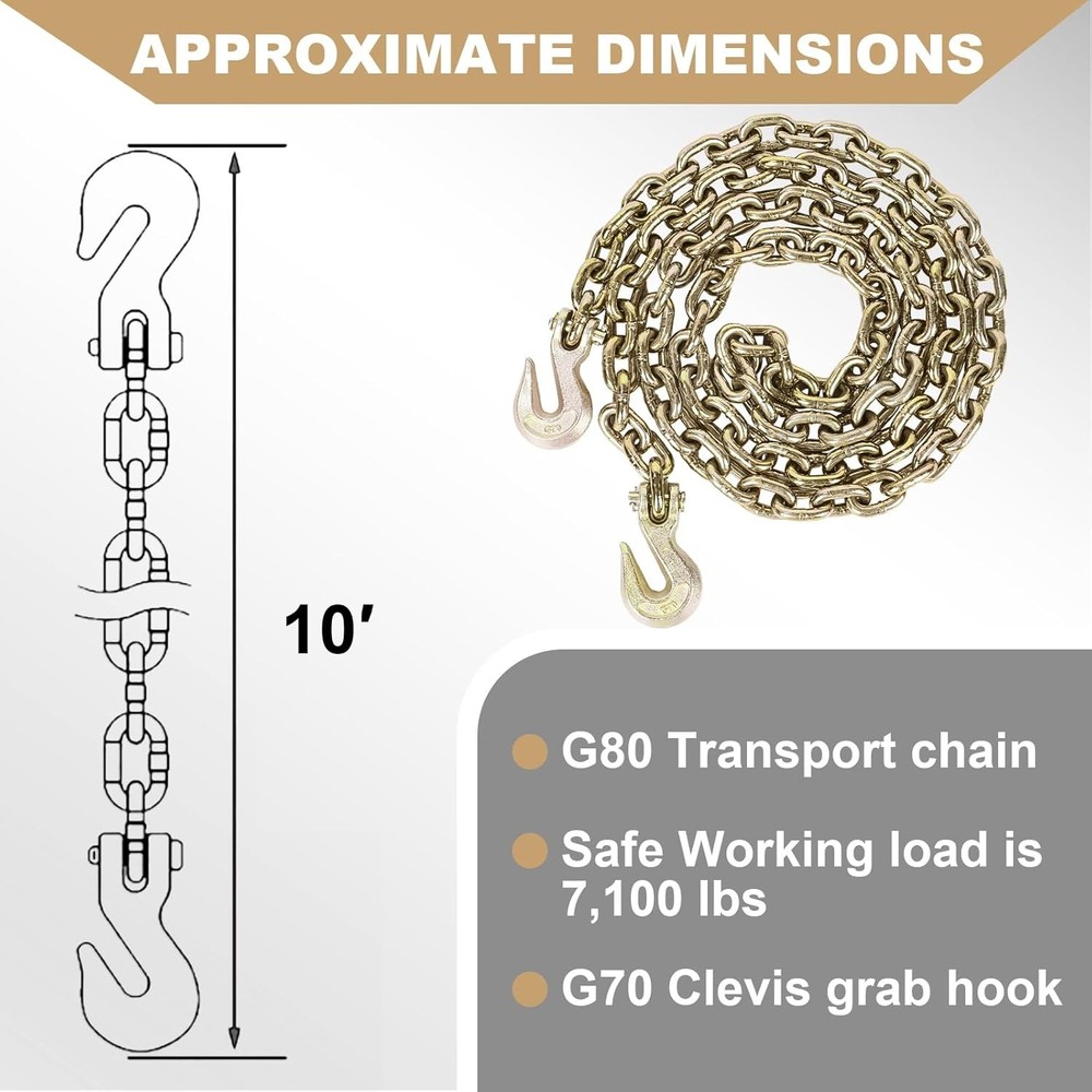Chain Binder Kit 3/8 Transport Chain 4 Pack