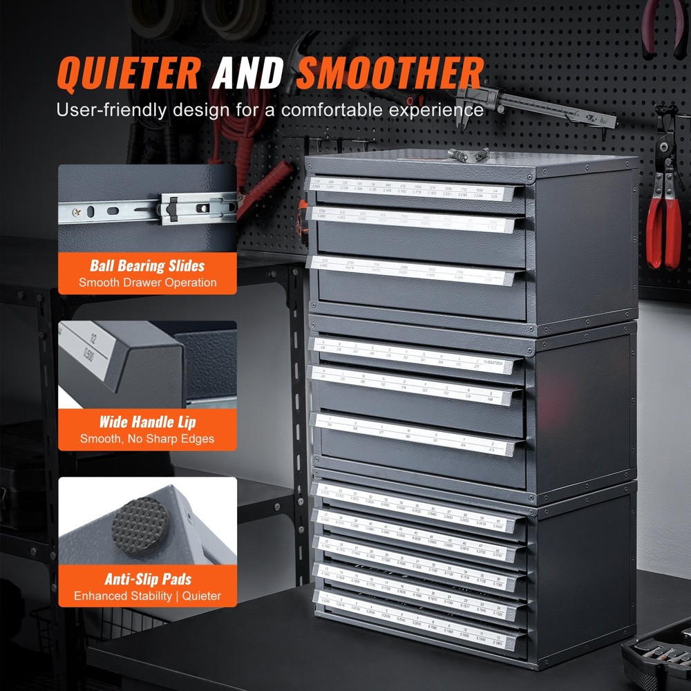 Drill Bit Dispenser Cabinet Five-Drawer Drill Bit Organizer Cabinet for #1