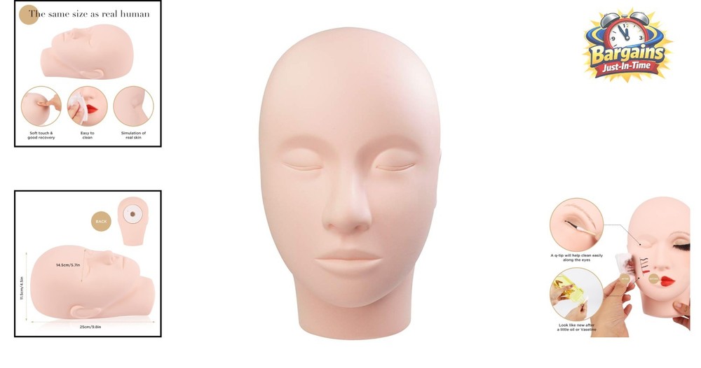 Luxury Lash Mannequin Head: Soft-Touch Training for Makeup & Eyelash Extensions