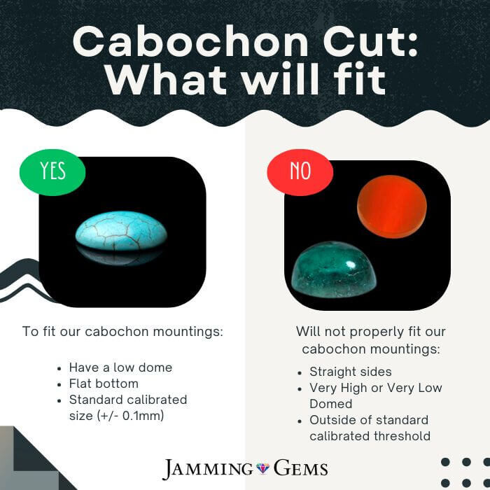 Round Cabochon Bypass Ring Mounting