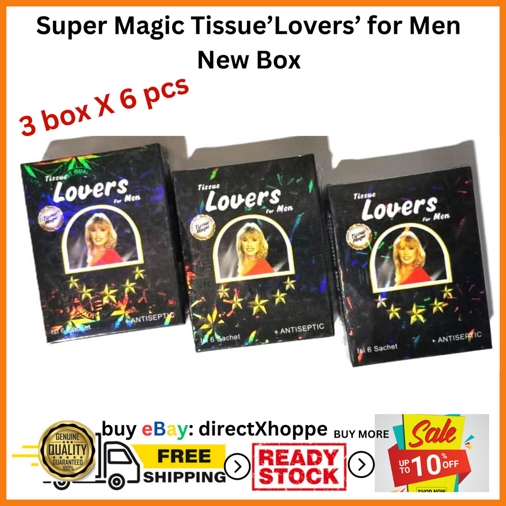 3 BOX Super Magic Man Antiseptic Tissue Longer Delay Ejaculation (NEW) FREE SHIP