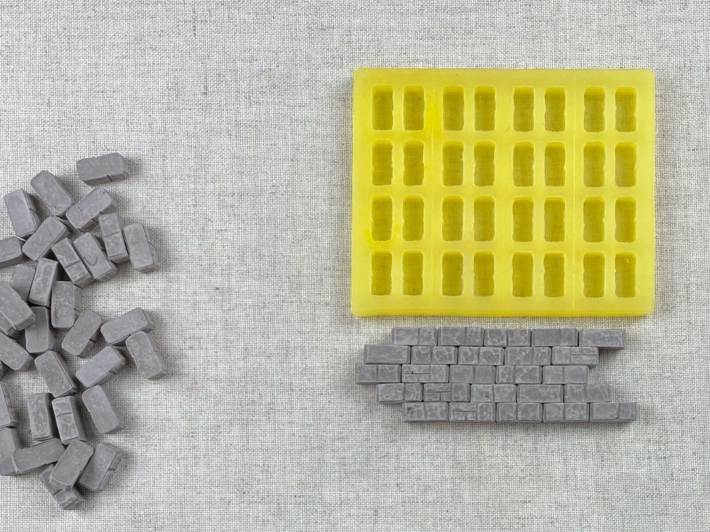 Silicone Mold Mini Bricks Miniature accessories School project Concrete blocks