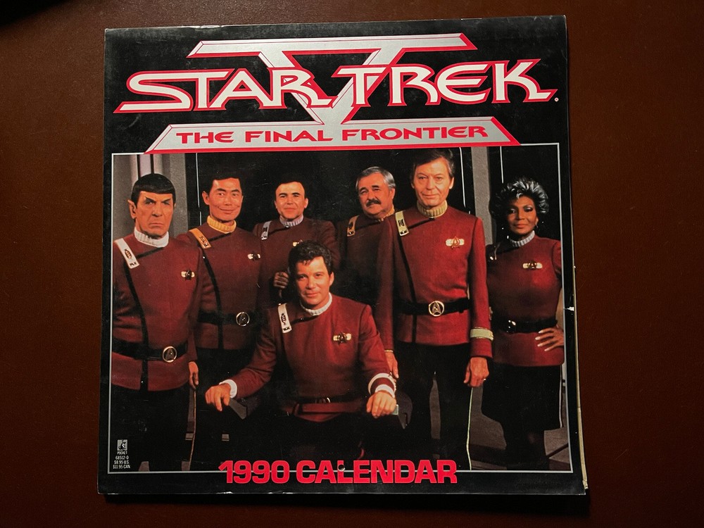 1990 STAR TREK 5 THE FINAL FRONTIER CALENDAR