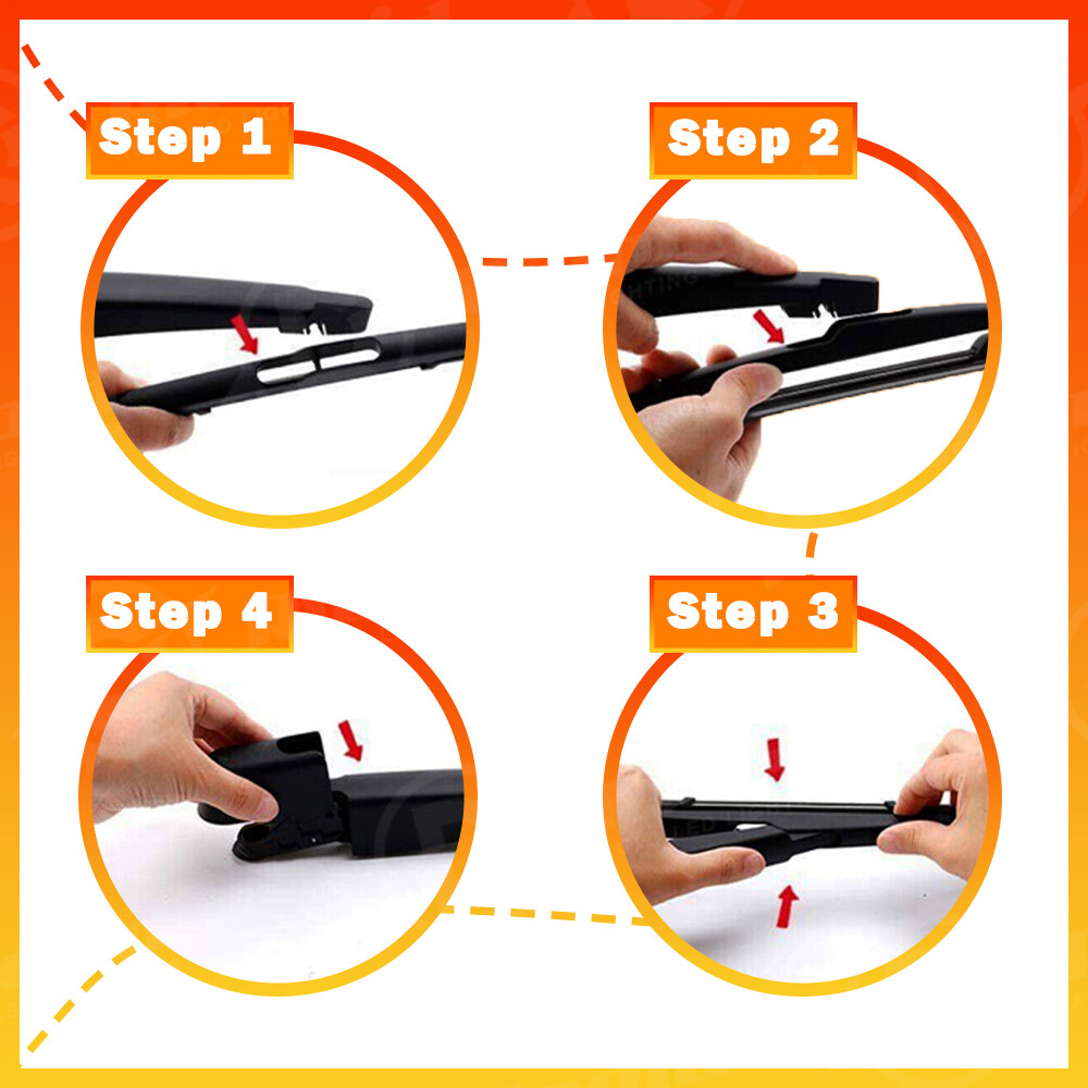 Rear Wiper Arm & Blade for Ford 2007-2014 Edge Back Windshield Windscreen Wiper