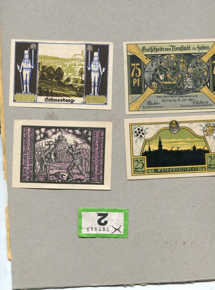 10 German Districts 1920s Banknotes