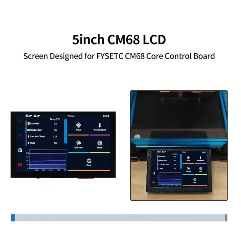 5inch LVDS Display Screen High Resolution for CM68 3D Printers ABS Material