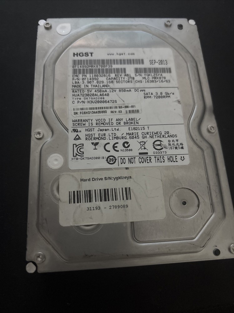 Desktop Hard Drive 2TB 7200rpm