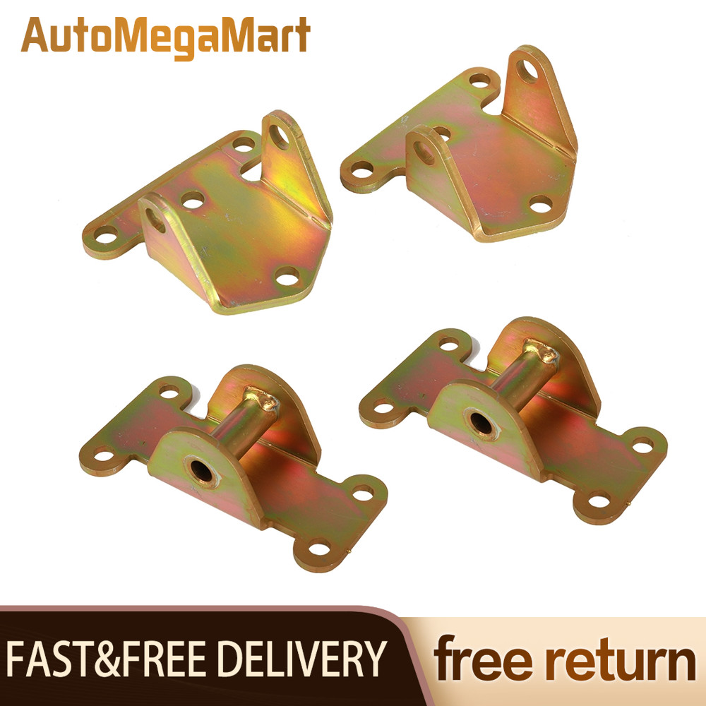 4PC SBC BBC Solid Motor Engine Mount Combo Fits 73-90 Camaro Firebird Impala