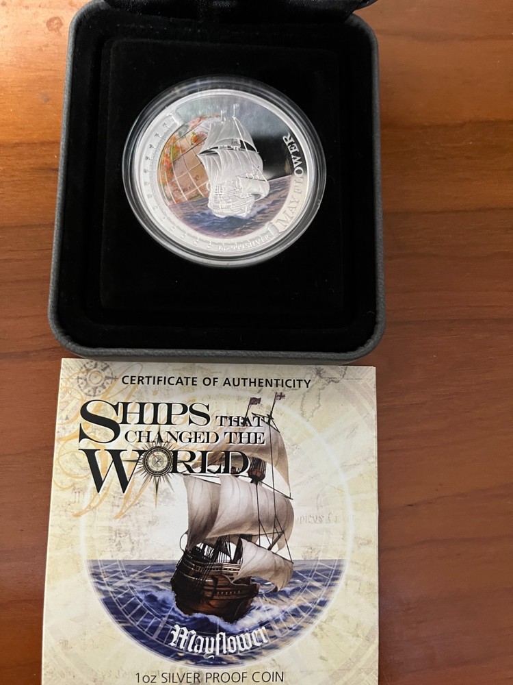2012 Ships that Changed the World - Mayflower Silver Coin