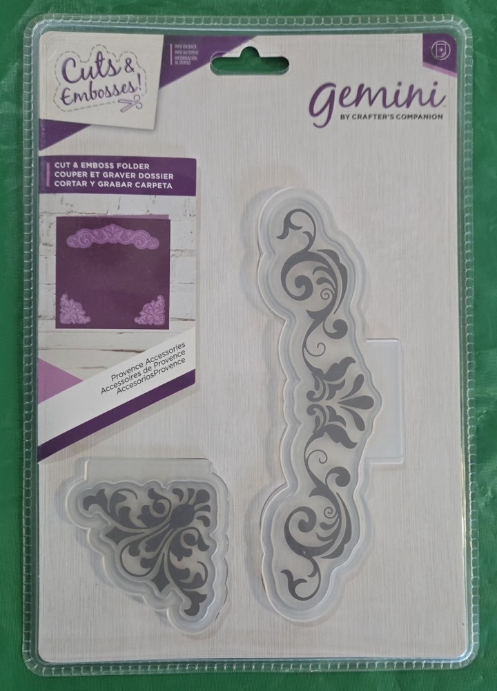 Gemini Cut & Emboss Embossing Folder Provence & Biarritz Frame Heart Oval Access