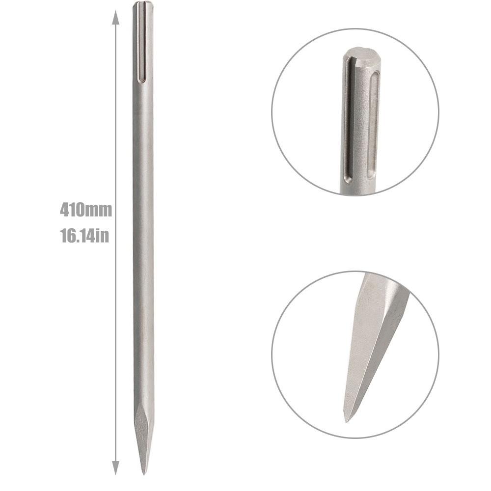 3 Pack SDS 16" Max Chisel Rotary Hammer Drill Chisel Bits Set For Drilling