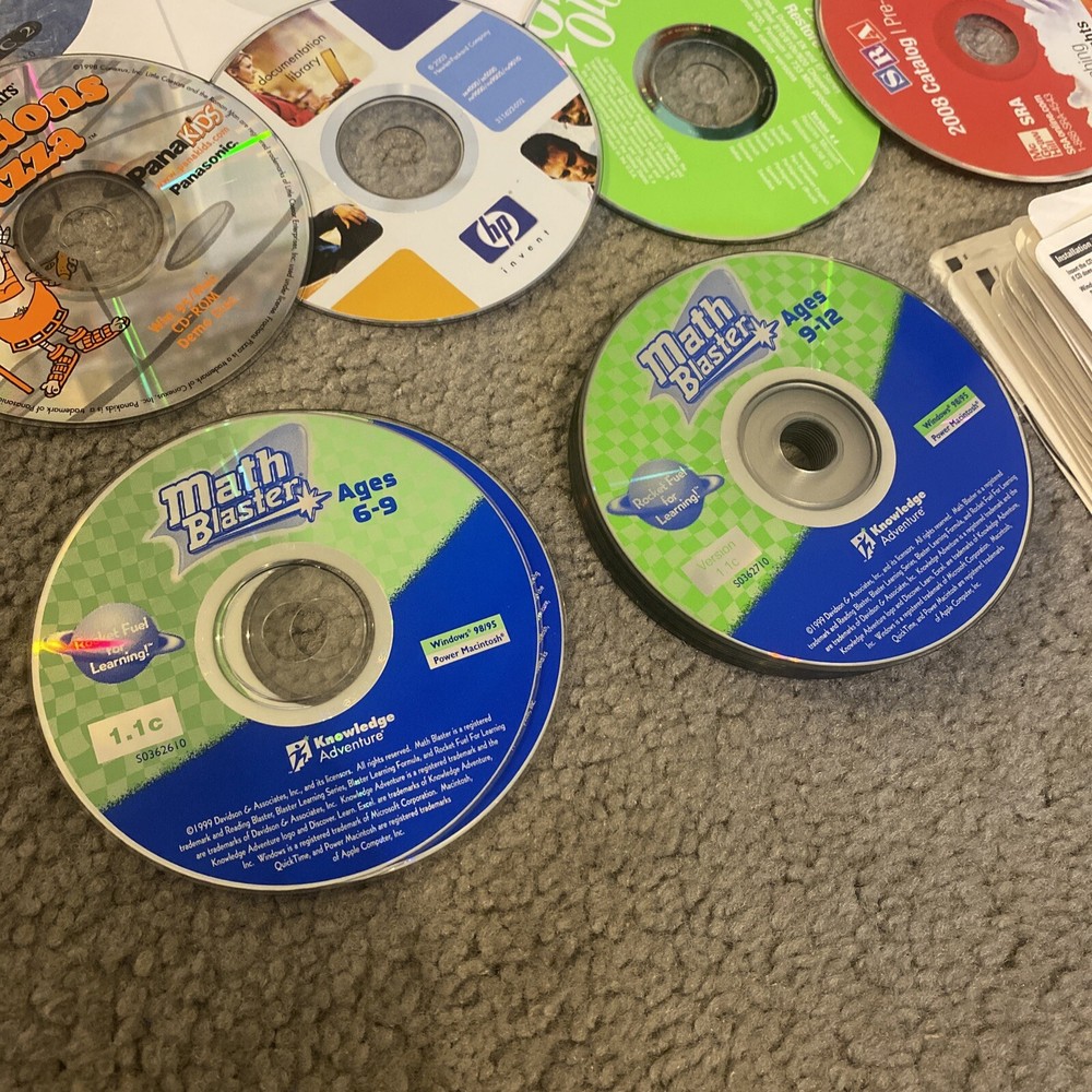 Vintage Computer Software Disc Lot Software Restore Operating Systems Games 250+