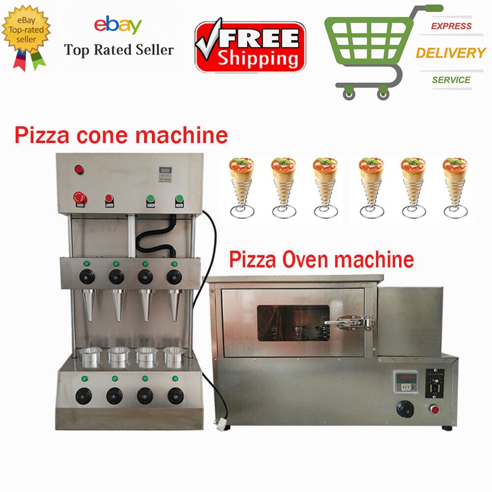 ✅110V Commercial Pizza Cone Forming Making Maker Machine + Rotational Pizza Oven