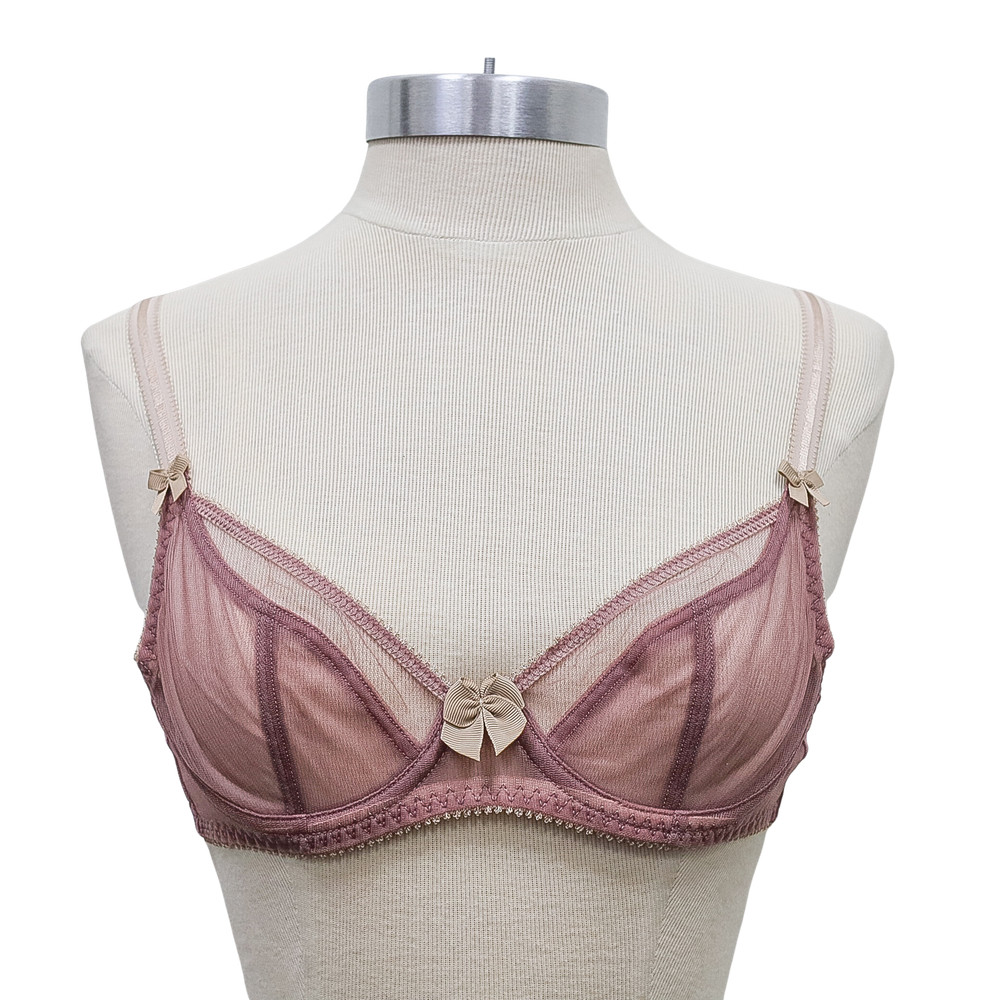 Claudette Dessous Mesh Full Coverage Bra CD2000 Twilight Matchstick